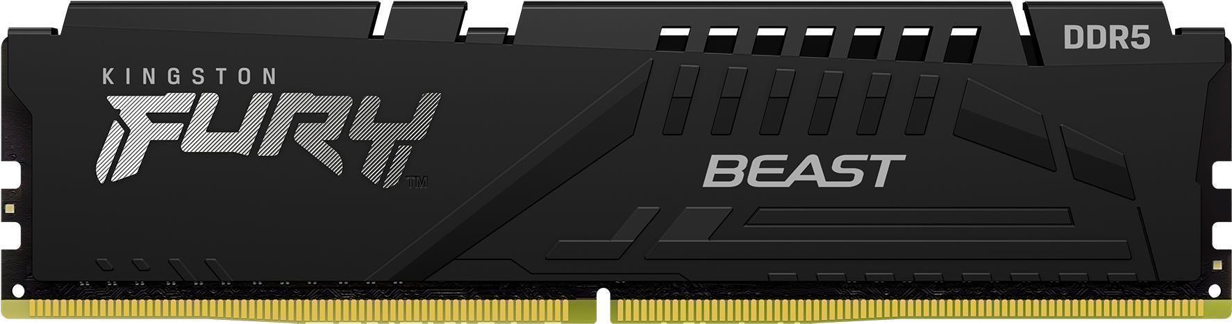 Купить Kingston FURY Beast - DDR5 - Modul - 16 GB - DIMM 288-PIN - 5200 MHz / PC5-41600 - CL40 - 1.25 V - ungepuffert - on-die ECC (KF552C40BB-16) в магазине wardena.ru