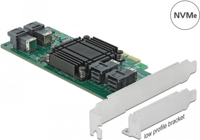 Купить Delock PCI Express x8 Card to 4 x internal SFF-8643 NVMe - Low Profile Form Factor - Speicher-Controller - U.2 NVMe - Low-Profile - PCIe 3.0 x8 (90585) в магазине wardena.ru