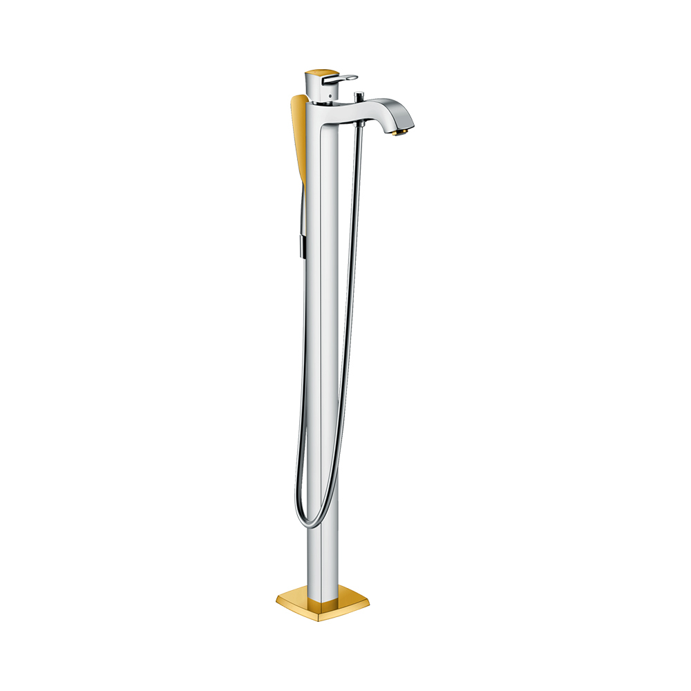 Купить Hansgrohe Metropol Classic Смеситель для ванны однорычажный напольный с рычаговой рукояткой хром-золото 31445090 в магазине wardena.ru