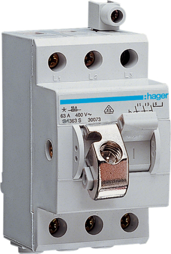 Купить Hager SH363S. AC Eingangsfrequenz: 50/60, Nominale Stromabgabe: 63 A. Produktfarbe: Blau, Grau. Breite: 43,8 mm, Höhe: 77 mm (SH363S) в магазине wardena.ru