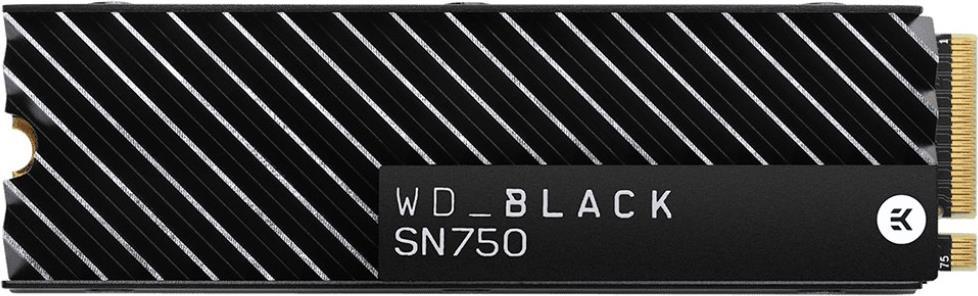 Купить WD Black SN750 NVMe SSD WDBGMP5000ANC - SSD - 500 GB - intern - M.2 2280 - PCI Express 3.0 x4 (NVMe) - integrierter Kühlkörper (WDBGMP5000ANC-WRSN) в магазине wardena.ru