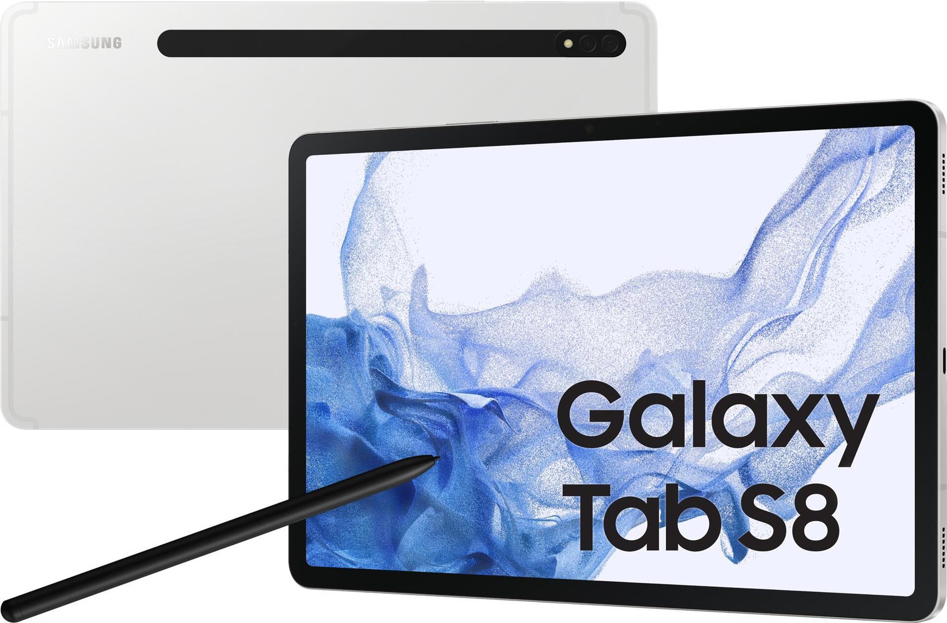 Купить Samsung Galaxy Tab S8 - Tablet - Android - 128 GB - 27.81 cm (11") TFT (2560 x 1600) - microSD-Steckplatz - 3G, 4G, 5G - Silber (SM-X706BZSAEUE) в магазине wardena.ru