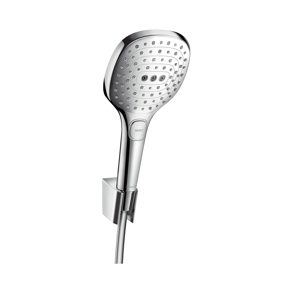 Купить Hansgrohe Raindance Select Showerpipe 360 душевая система с термостатом хром-белый матовый 27112400 в магазине wardena.ru