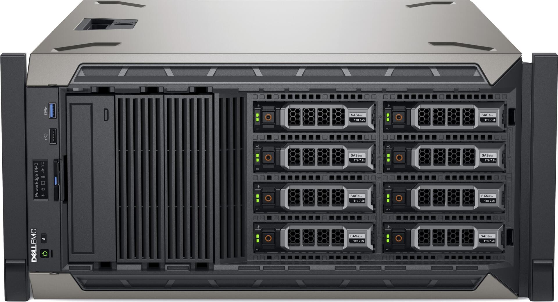 Купить DELL PowerEdge T440 Server 600 GB Tower (5U) Intel® Xeon Silver 2,1 GHz 16 GB DDR4-SDRAM 495 W (PET4401B) в магазине wardena.ru