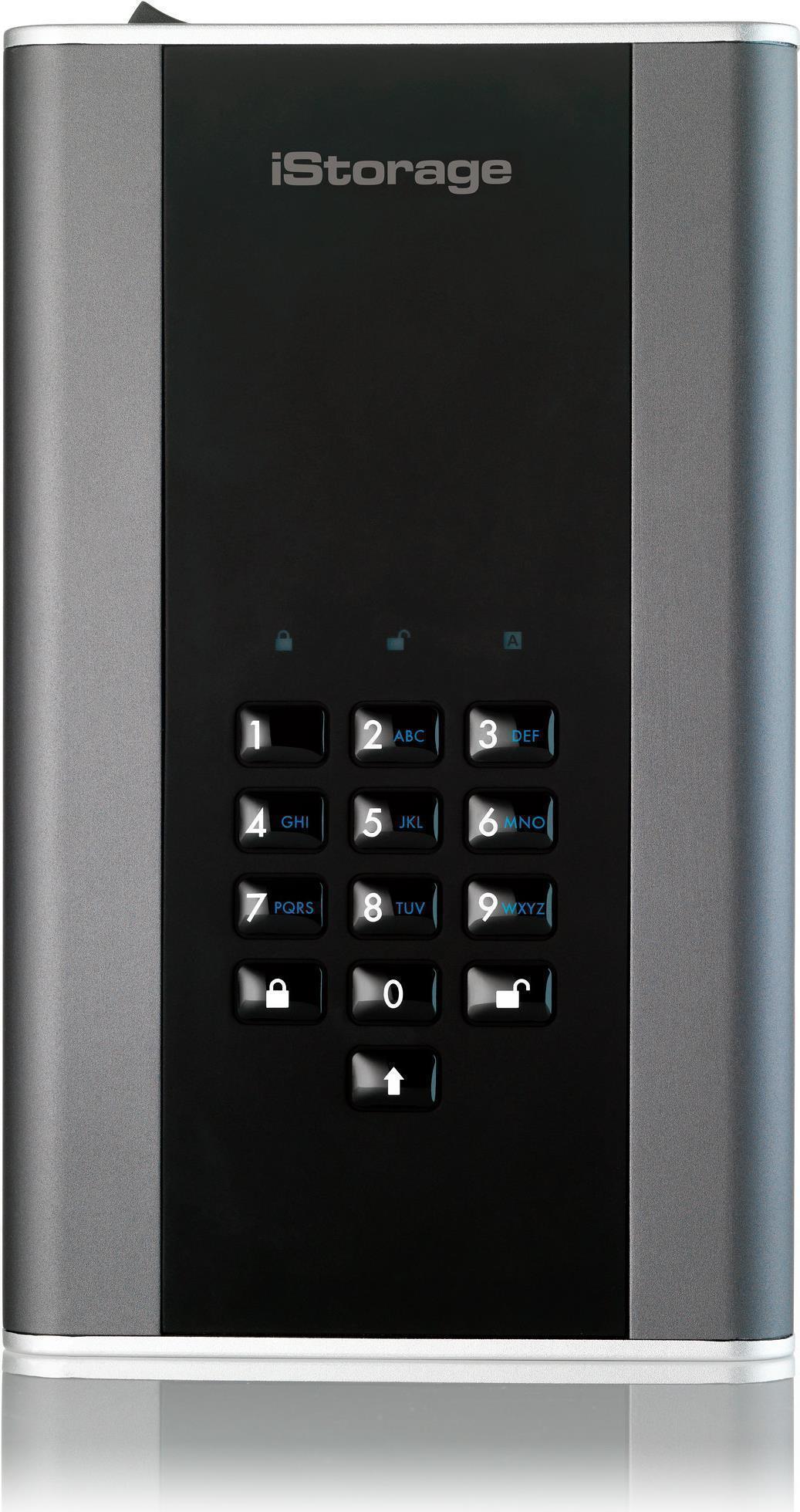 Купить iStorage diskAshur DT² - Festplatte - verschlüsselt - 6 TB - extern (Stationär) - USB 3.1 - FIPS 140-2 Level 3, FIPS 197, 256-bit AES-XTS - Graphite - TAA-konform (IS-DT2-256-6000-C-X) в магазине wardena.ru