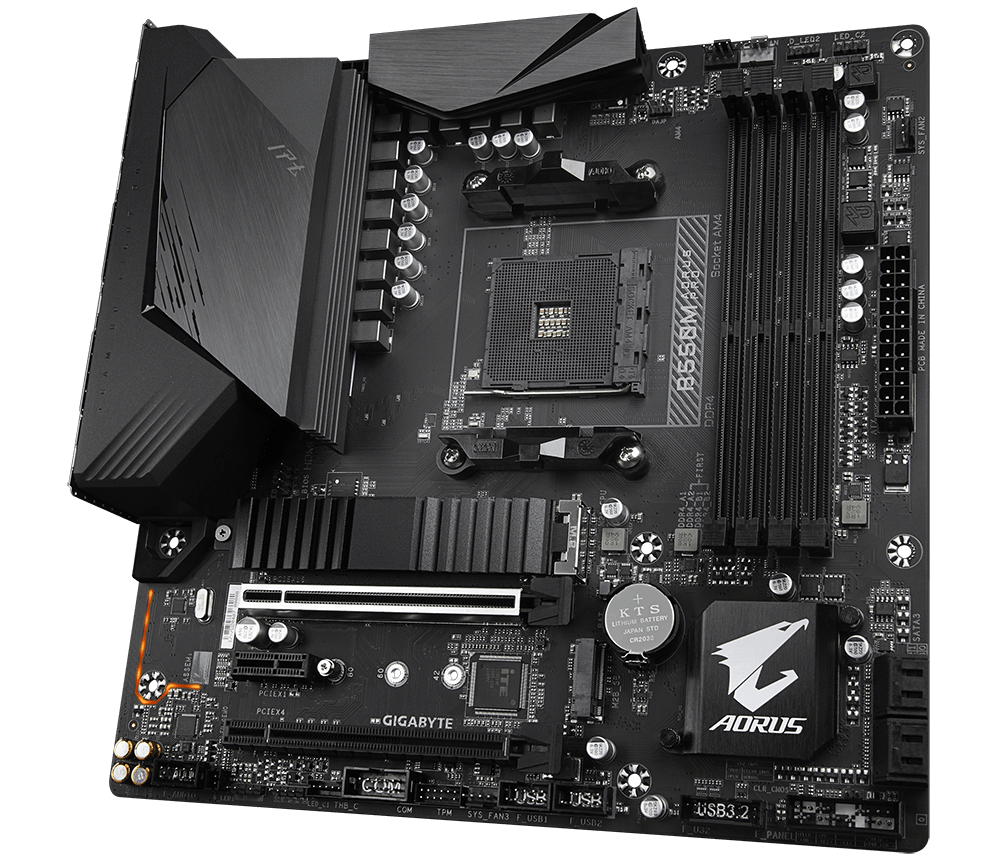 Купить Gigabyte B550M AORUS PRO - 1.0 - Motherboard - micro ATX - Socket AM4 - AMD B550 Chipsatz - USB-C Gen2, USB 3.2 Gen 1, USB 3.2 Gen 2 - Gigabit LAN - Onboard-Grafik (CPU erforderlich) - HD Audio (8-Kanal) в магазине wardena.ru