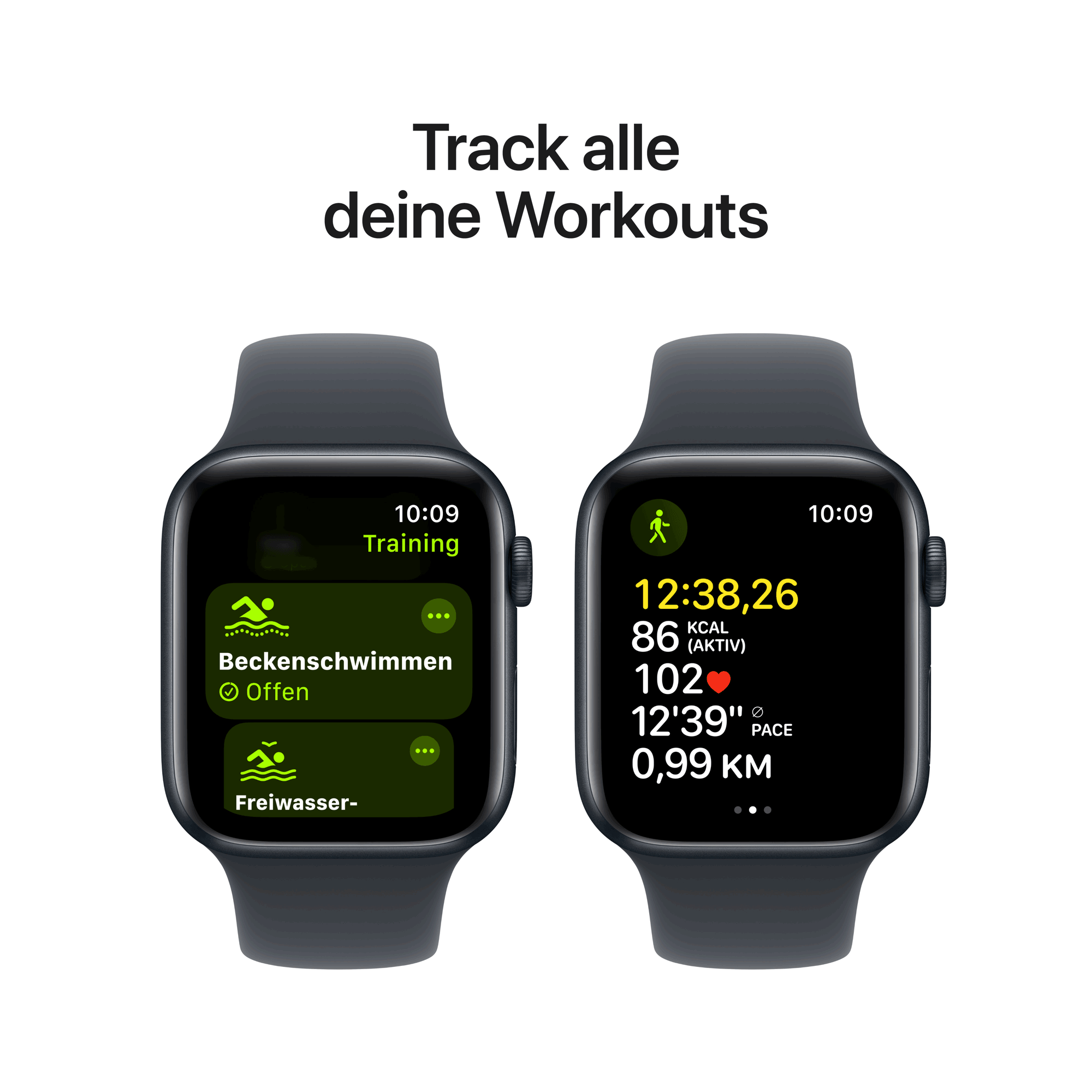 Купить Apple Watch SE GPS + Cellular 44mm Midnight Aluminium Case mit Midnight Sport Band - M/L (MXGM3QF/A) в магазине wardena.ru