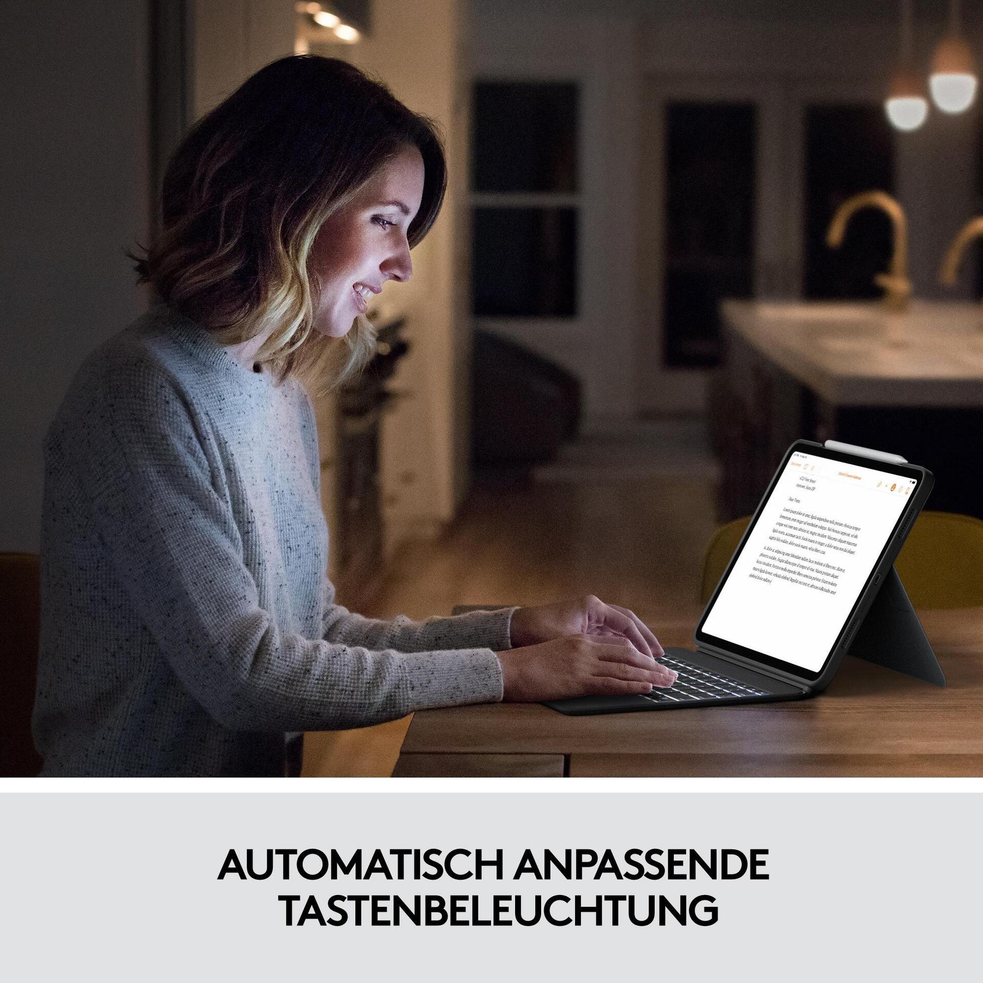 Купить Logitech Combo Touch - Tastatur und Foliohülle - mit Trackpad - hintergrundbeleuchtet - Apple Smart connector - QWERTY - GB - Oxford Gray - für Apple 27,90cm (11")  iPad Pro (1. Generation, 2. Generation, 3. Generation) (920-010148) в магазине wardena.ru