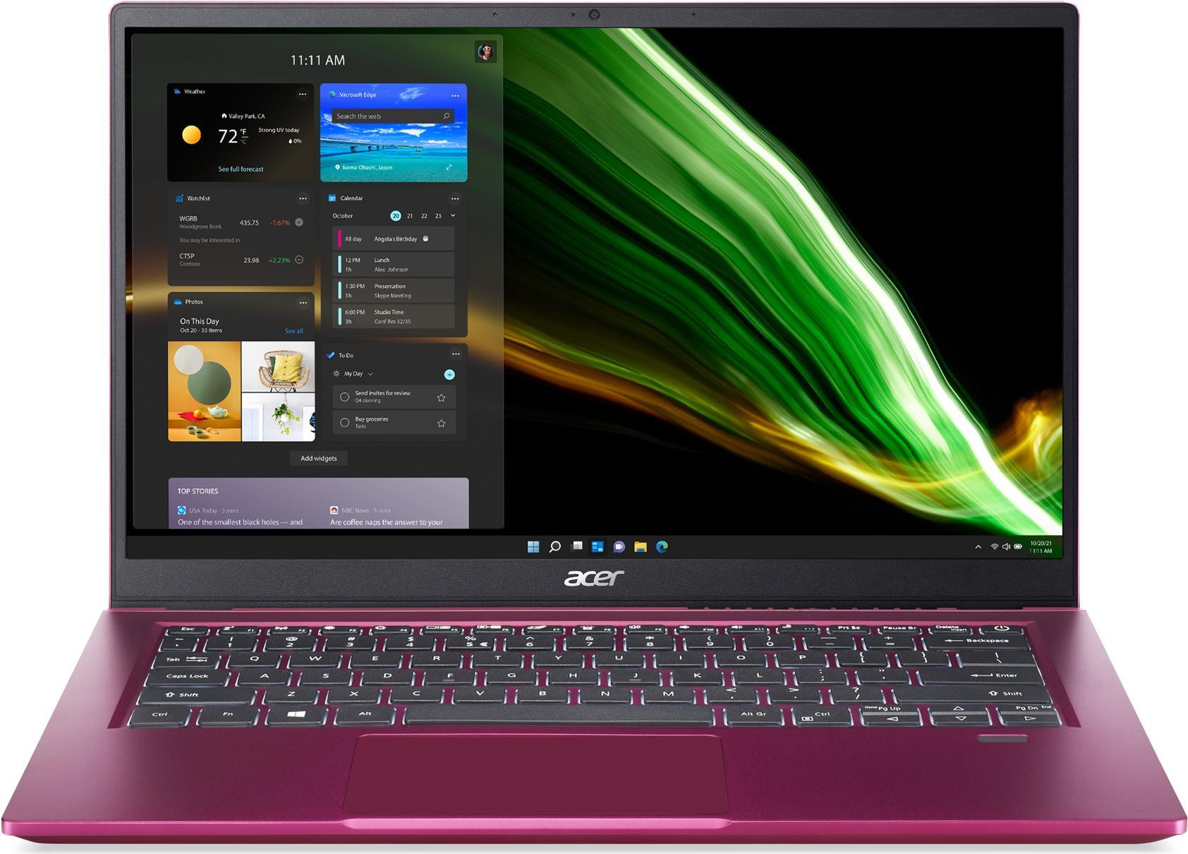 Купить Acer Swift 3 SF314-511 - Core i5 1135G7 - Win 10 Home 64-Bit - Iris Xe Graphics - 16GB RAM - 512GB SSD - 35,56 cm (14") IPS 1920 x 1080 (Full HD) - Wi-Fi 6 - Berry Red - kbd: Deutsch (NX.ACTEG.001) в магазине wardena.ru