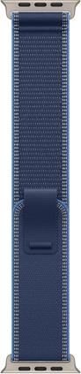 Купить Apple 49mm Blue/Bright Blue Trail Loop - S/M - Natural Titanium Finish (MFT64ZM/A) в магазине wardena.ru