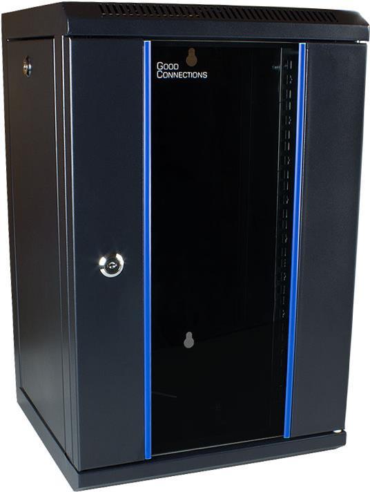 Купить 10" Wandgehäuse, 9HE, tiefschwarz (RAL9005), 312 x 300mm, fertig montiert, Good Connections® (GC-R0103) в магазине wardena.ru
