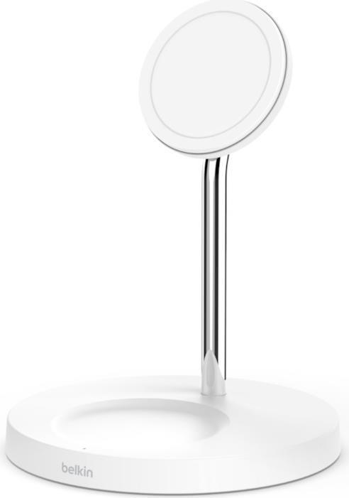 Купить Linksys Belkin BOOST CHARGE PRO MagSafe 2-in-1 - Kabelloses Ladegerät + AC-Netzteil - 15 Watt - Fast Charge - weiß - für Apple AirPods (2nd Generation), AirPods Pro, iPhone 12, 12 mini, 12 Pro, 12 Pro Max (WIZ010VFWH) в магазине wardena.ru