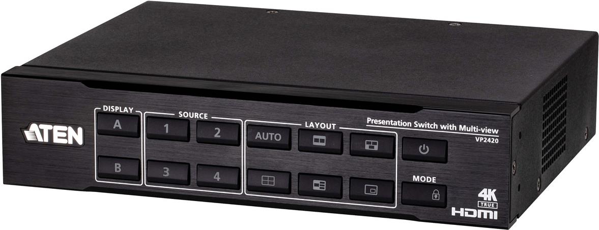 Купить ATEN 4 x 2 True 4K HDMI Presentation Matrix Switch with Multi View (VP2420) в магазине wardena.ru