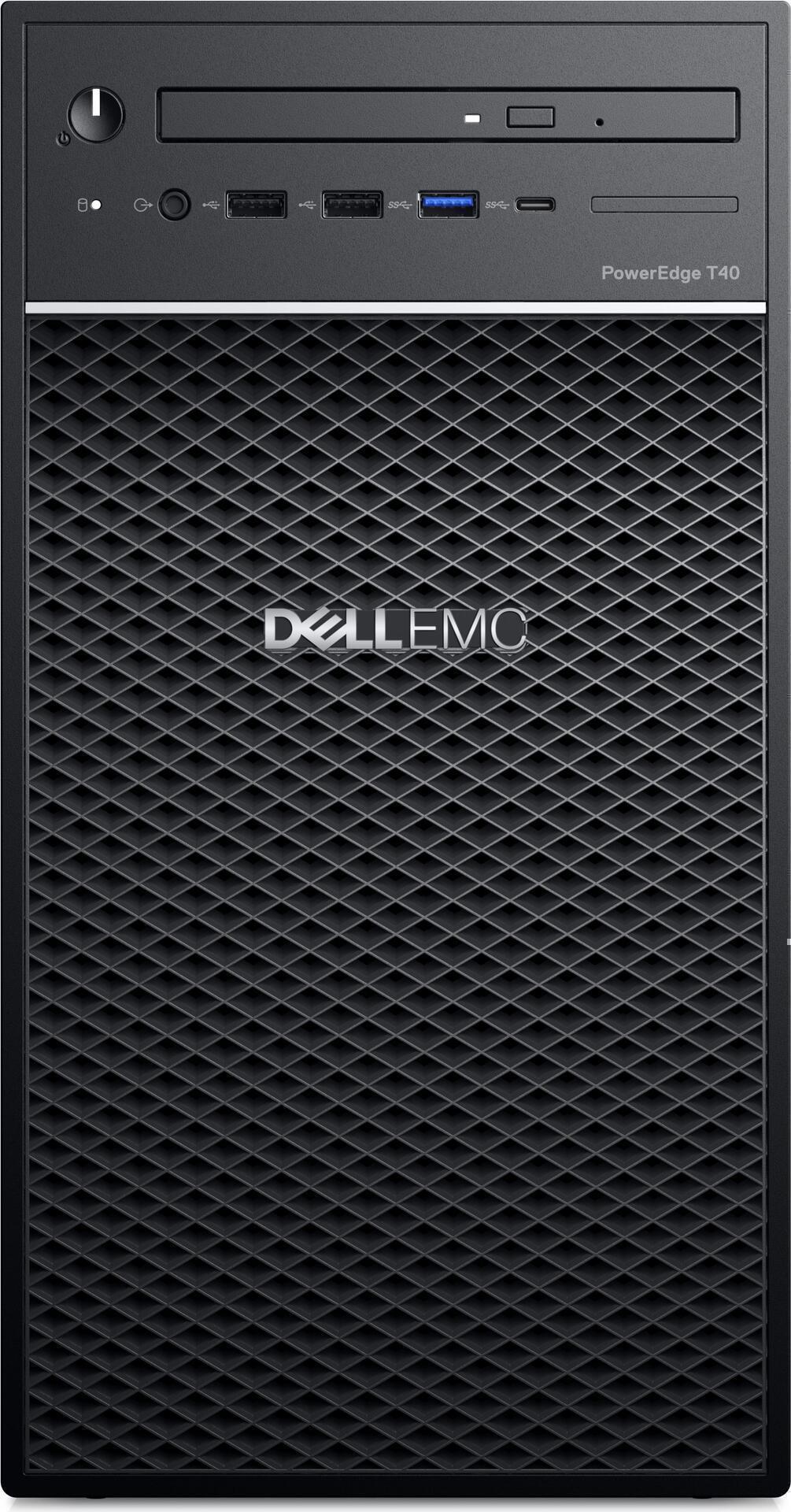 Купить Dell EMC PowerEdge T40 - Server - Tower - 1-Weg - 1 x Xeon E-2224G / 3.5 GHz - RAM 8 GB - HDD 1 TB - DVD-Writer - UHD Graphics P630 - GigE - kein Betriebssystem - Monitor: keiner - Schwarz - BTS - mit 1 Jahr Vor-Ort-Basi (550HK) в магазине wardena.ru
