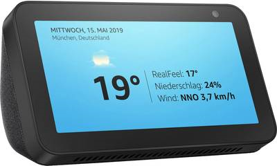 Купить Amazon Echo Show 5 - Smart-Display - LCD 5.5" - kabellos - Wi-Fi, Bluetooth - holzkohlefarben (B07KD6624B) в магазине wardena.ru