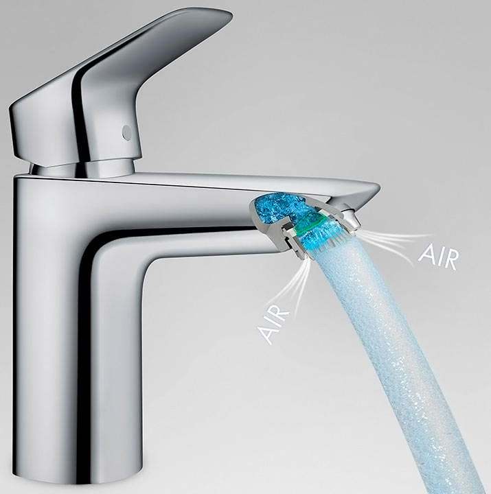 Купить Hansgrohe Logis Смеситель для раковины 100 однорычажный без сливного набора хром 71101000 в магазине wardena.ru
