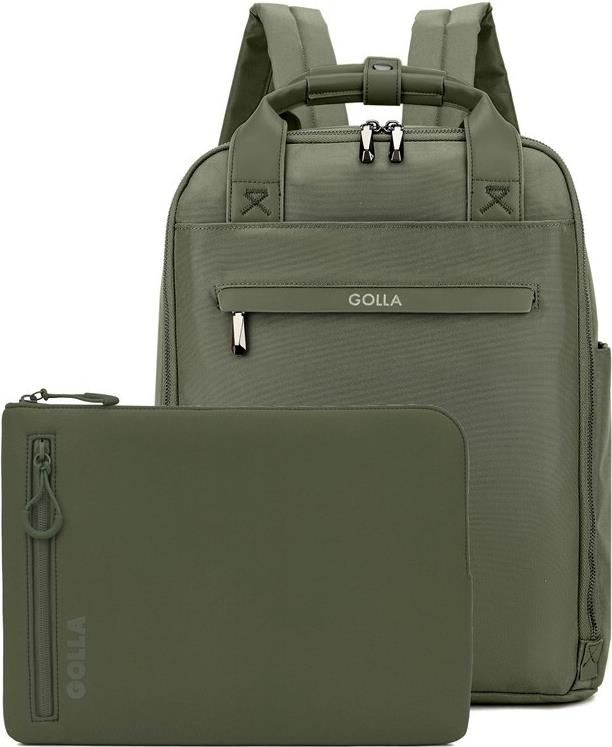 Купить Golla Set aus Rucksack und Laptop-Sleeve 14 Zoll, Grün (76466) в магазине wardena.ru