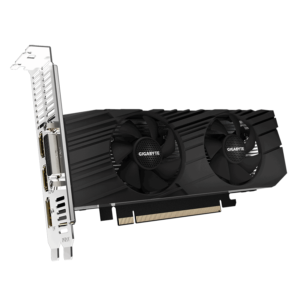 Купить Gigabyte GeForce GTX 1650 D6 OC Low Profile 4G - OC Edition - Grafikkarten - GF GTX 1650 - 4 GB GDDR6 - PCIe 3.0 x16 Low-Profile - DVI, 2 x HDMI, DisplayPort (GV-N1656OC-4GL) в магазине wardena.ru