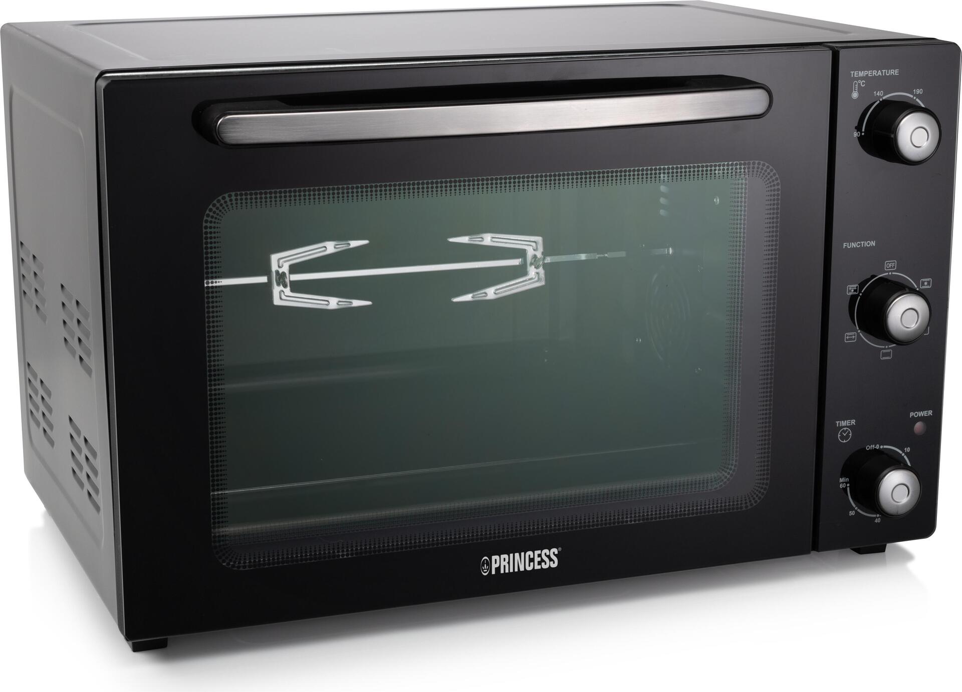 Купить Princess 112756 Konvektionsbackofen DeLuxe - 45 l - 1800 W - Schwarz - Drehregler - Glas - CE (01.112756.01.001) в магазине wardena.ru