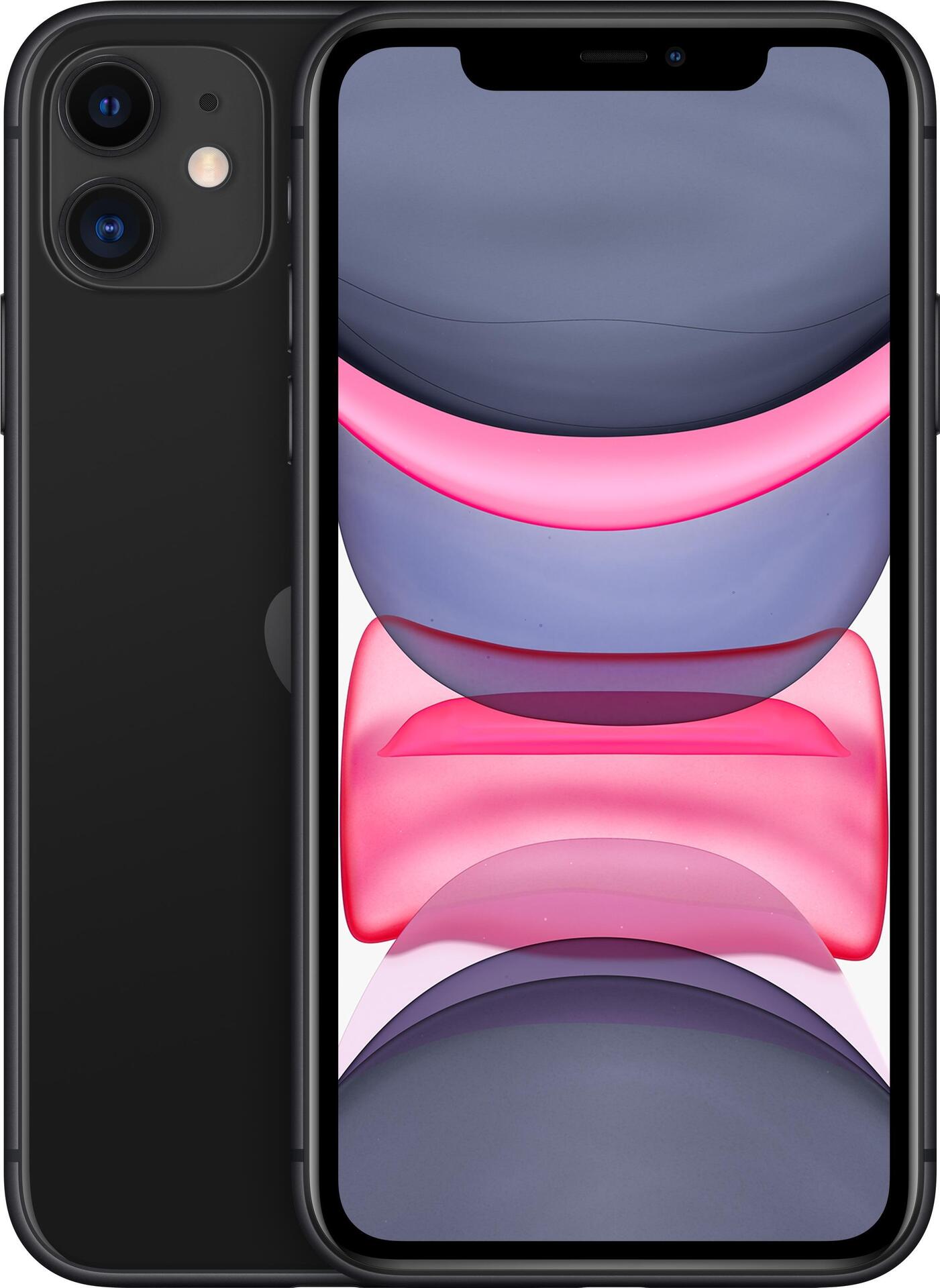 Купить Apple iPhone 11 - Smartphone - Dual-SIM - 4G Gigabit Class LTE - 128GB - GSM - 6.1" - 1792 x 828 Pixel (326 ppi (Pixel pro" )) - Liquid Retina HD display (12 MP Vorderkamera) - 2 x Rückkamera - Schwarz (MHDH3ZD/A) в магазине wardena.ru