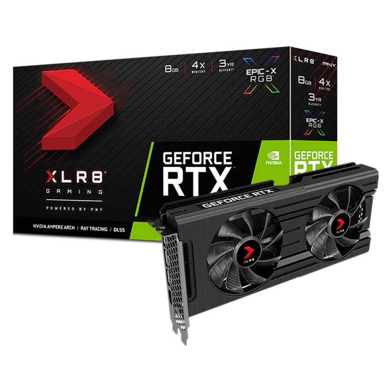 Купить PNY XLR8 GeForce RTX 3050 Gaming REVEL EPIC-X RGB - Grafikkarten - GF RTX 3050 - 8 GB GDDR6 - PCIe 4.0 x16 - HDMI, 3 x DisplayPort (VCG30508DFXPPB) в магазине wardena.ru
