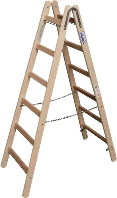 Купить Holz Stufen-Doppelleiter Arbeitshöhe max. 3.25 m Echelle a double barreau (170088) в магазине wardena.ru