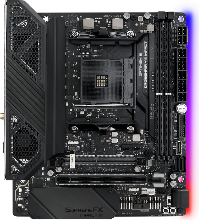 Купить ASUS ROG Crosshair VIII Impact - Motherboard - ATX - Socket AM4 - AMD X570 Chipsatz - USB-C Gen2, USB 3.2 Gen 1, USB 3.2 Gen 2 - Gigabit LAN, 2.5 Gigabit LAN - HD Audio (8-Kanal) (90MB11Q0-M0EAY0) в магазине wardena.ru