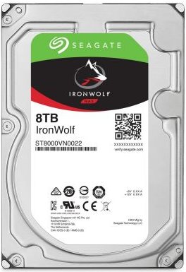 Купить SEAGATE NAS HDD 8TB IronWolf 7200rpm 6Gb/s SATA 256MB cache 8,9cm 3.5" 24x7 für NAS und RAID Rackmount Systeme BLK (ST8000VN0022) в магазине wardena.ru
