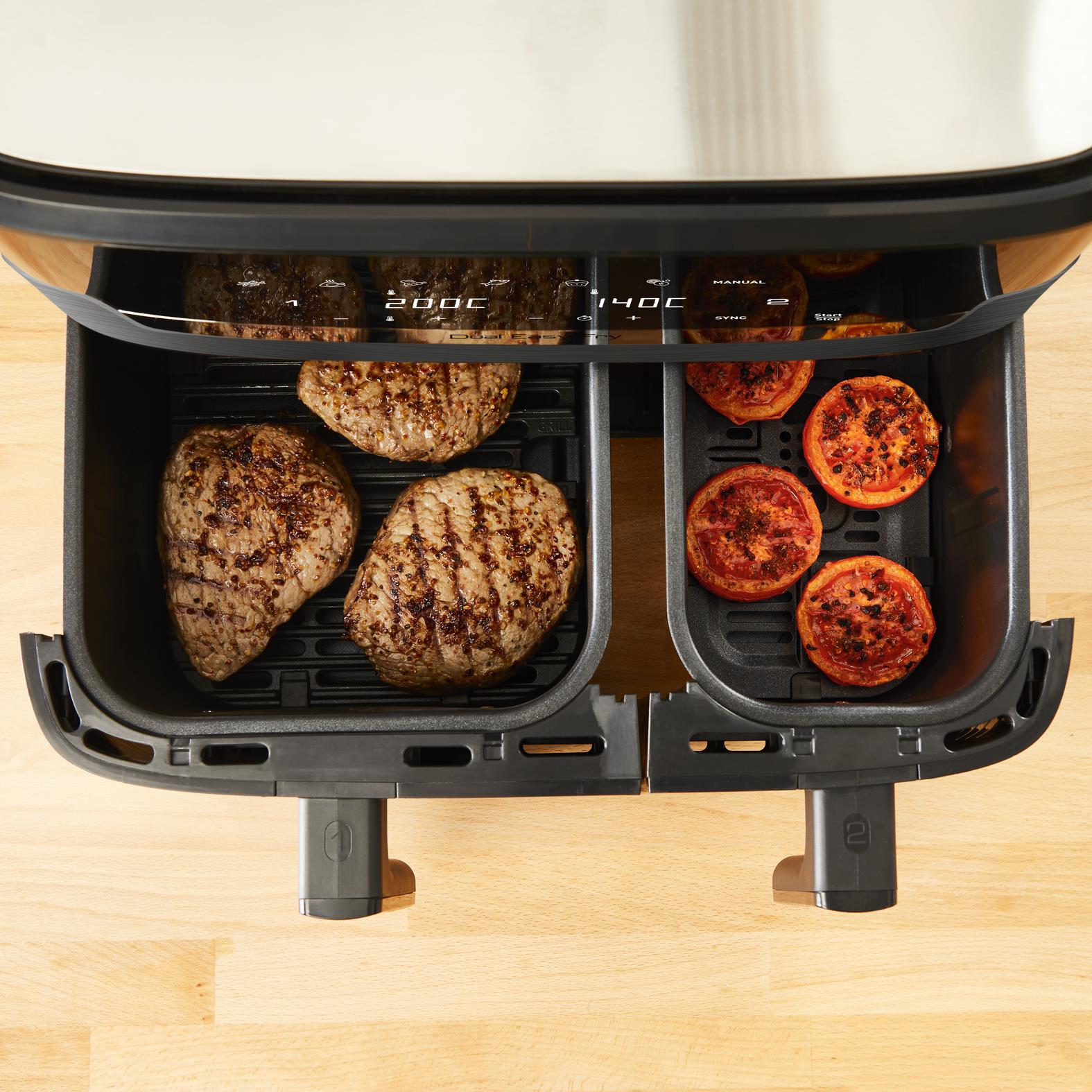 Купить Tefal Dual Easy Fry & Grill EY905B Doppel 8,3 l Eigenständig 2700 W Heißluftfritteuse Grau (EY905B) в магазине wardena.ru