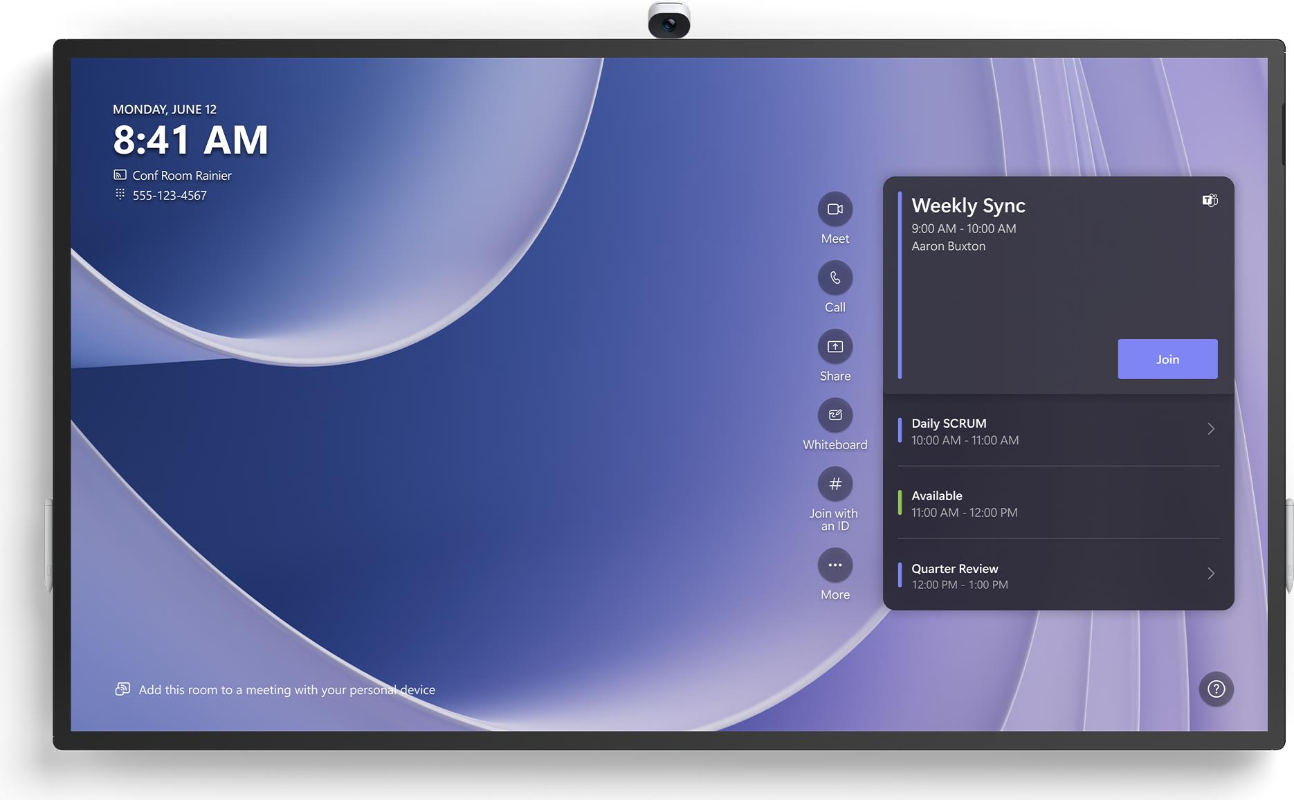 Купить Microsoft Surface Hub 3 for Business - Touch-Oberfläche - 1 x Core i5 - RAM 32 GB - SSD 512 GB - GigE - WLAN: 802.11a/b/g/n/ac, Bluetooth 5.1 - Win 11 IoT Enterprise - Monitor: LED 215.9 cm (85") 3840 x 2160 (Ultra HD 4K (VY7-00008) в магазине wardena.ru