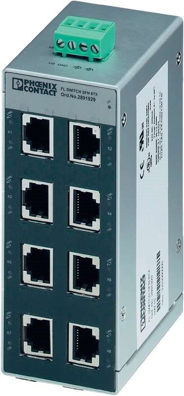 Купить Phoenix Contact Industrieswitch unmanaged FL SWITCH SFN 8TX Anzahl Ethernet Ports 8 LAN-Übertragungsrate 100 MBit/s Bet (2891929) в магазине wardena.ru