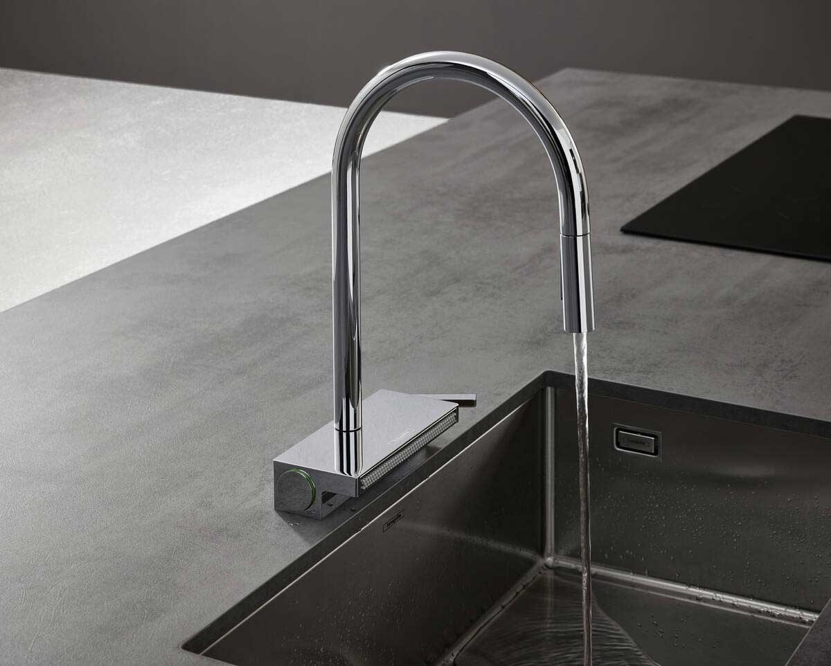 Купить Hansgrohe Aquno Select M81 Смеситель черный матовый 73831670 в магазине wardena.ru