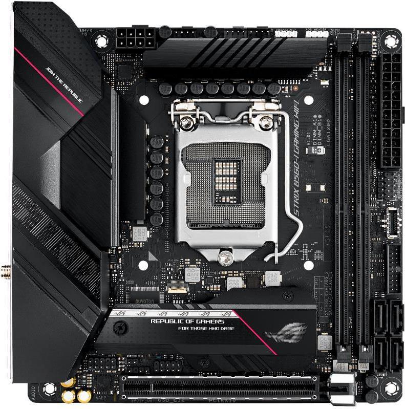 Купить ASUS ROG STRIX B560-I GAMING WIFI - Motherboard - Mini-ITX - LGA1200-Sockel - B560 - USB-C Gen2, USB 3.2 Gen 1, USB 3.2 Gen 2, USB-C Gen 2x2 - 2.5 Gigabit LAN, Wi-Fi - Onboard-Grafik (CPU erforderlich) - HD Audio (8-Kana (90MB16Y0-M0EAY0) в магазине wardena.ru