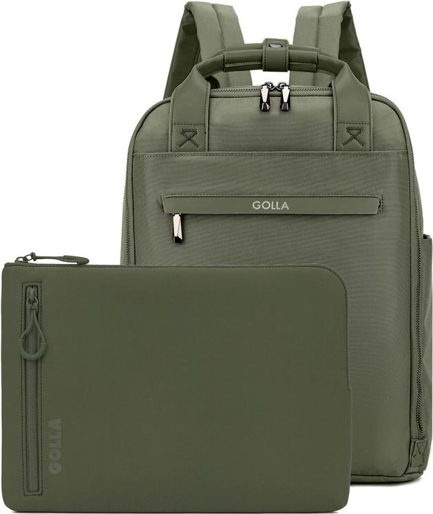 Купить Golla Set aus Rucksack und Laptop-Sleeve 15 Zoll, Grün (76467) в магазине wardena.ru