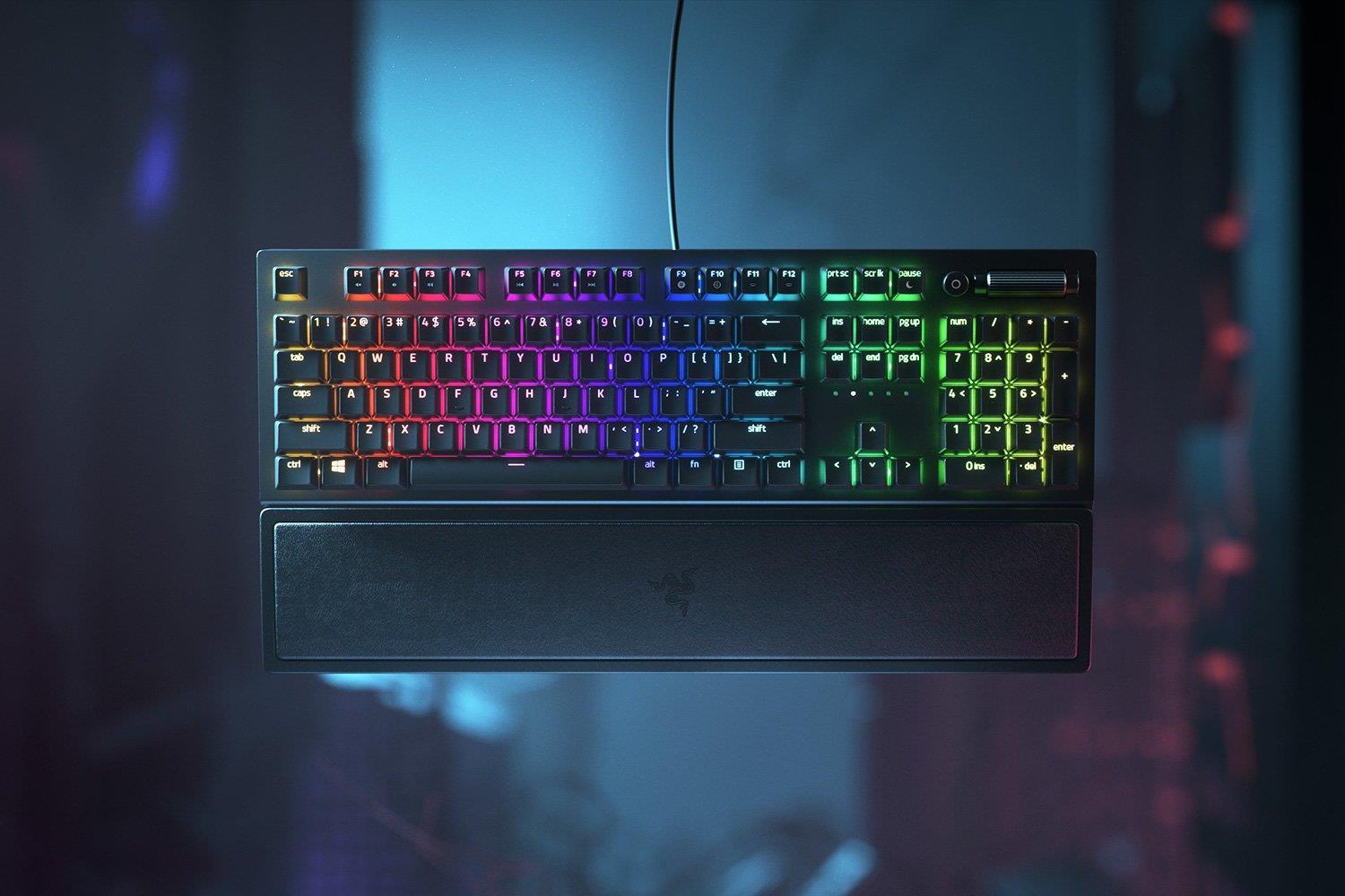 Купить Razer BlackWidow V3 - Tastatur - mit digitaler Drehregler - Hintergrundbeleuchtung - USB - QWERTY - USA - Tastenschalter: Razer Green - Schwarz (RZ03-03540100-R3M1) в магазине wardena.ru