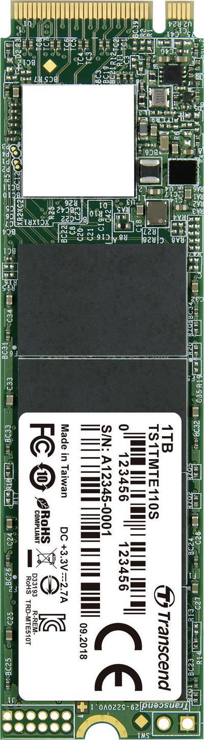 Купить Transcend 110S - SSD - 1 TB - intern - M.2 2280 - PCI Express 3.0 x4 (NVMe) (TS1TMTE110S) в магазине wardena.ru