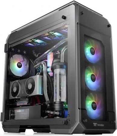 Купить Thermaltake View 71 TG - ARGB Edition - Tower - Erweitertes ATX - ohne Netzteil (PS/2) - Schwarz - USB/Audio (CA-1I7-00F1WN-03) в магазине wardena.ru