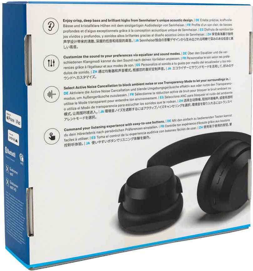 Купить Sennheiser ACCENTUM Wireless - Kopfhörer mit Mikrofon - ohrumschließend - Bluetooth - kabellos - aktive Rauschunterdrückung - Schwarz (700174) в магазине wardena.ru
