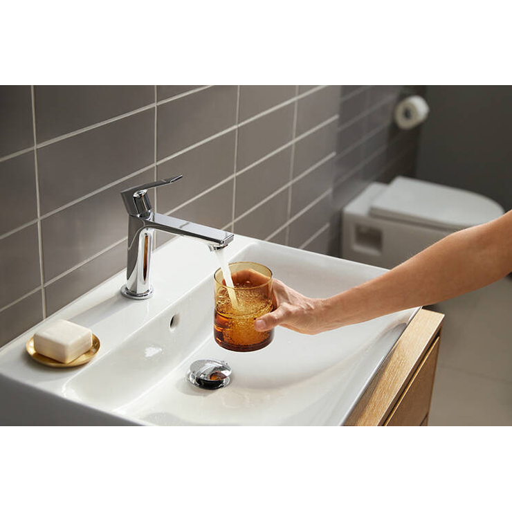 Купить Hansgrohe Rebris E Смеситель для раковины 110 CoolStart без сливного гарнитура хром 72560000 в магазине wardena.ru