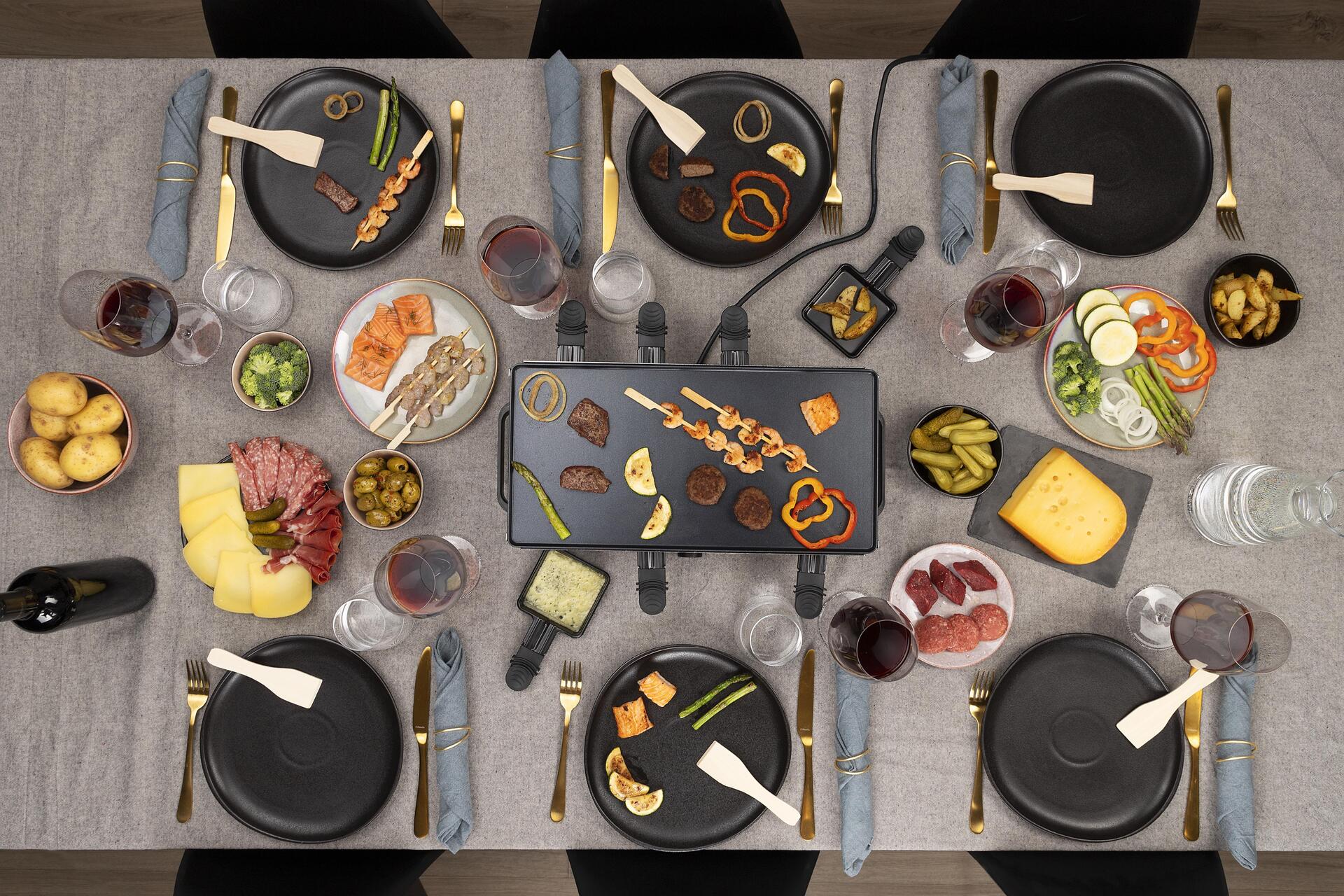 Купить Princess 162645 Raclette 8 Grill Deluxe - 1400 W - 220 - 240 V - 50 / 60 Hz - 455 mm - 226 mm - 145 mm (01.162645.01.001) в магазине wardena.ru