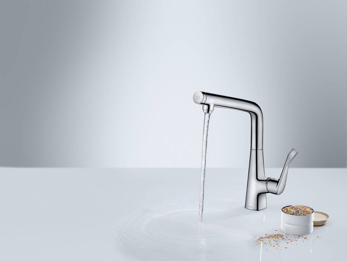 Купить Hansgrohe Metris смеситель для кухни однорычажный сталь 14883800 в магазине wardena.ru
