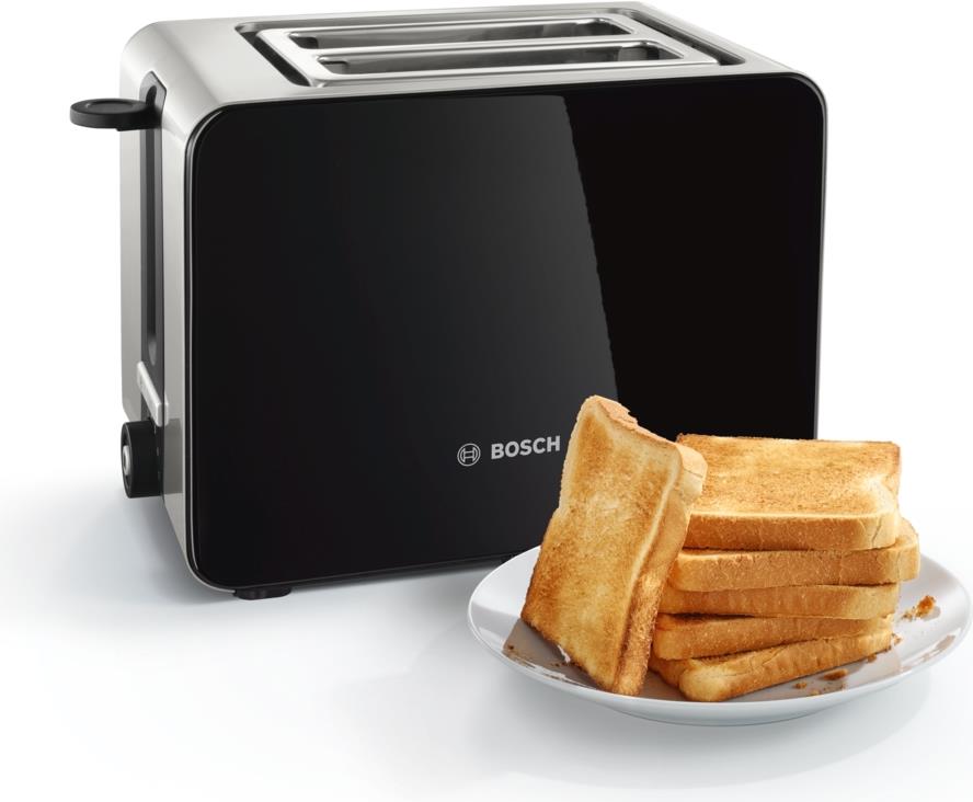 Купить Bosch Haushalt TAT7203 Toaster mit eingebautem Brötchenaufsatz Edelstahl, Schwarz в магазине wardena.ru