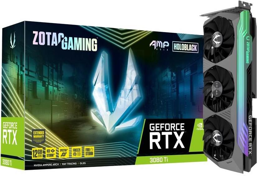 Купить Zotac Gaming GeForce RTX 3080 Ti AMP Holo, 12GB GDDR6X, HDMI, 3x DP (ZT-A30810F-10P) в магазине wardena.ru