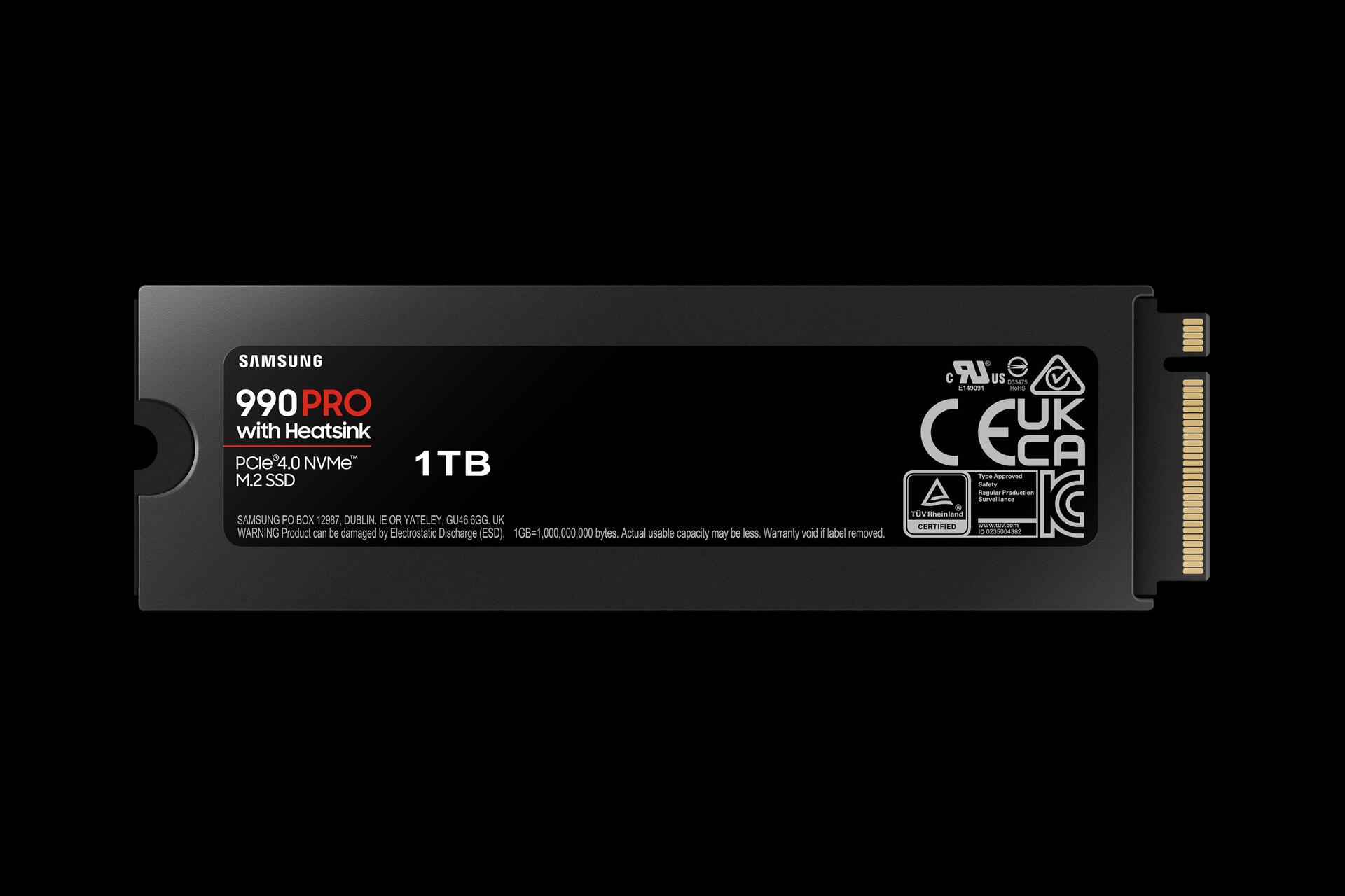 Купить Samsung 990 PRO MZ-V9P2T0CW - SSD - verschlüsselt - 2 TB - intern - M.2 2280 - PCIe 4.0 x4 (NVMe) - 256-Bit-AES - TCG Opal Encryption 2.0 - integrierter Kühlkörper - für Sony PlayStation 5 в магазине wardena.ru