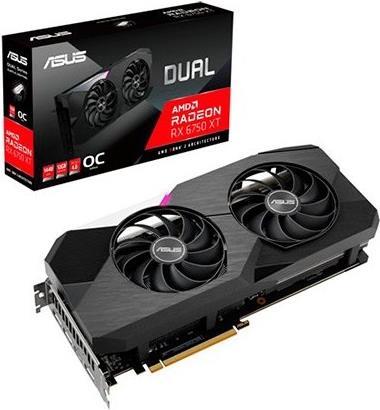Купить ASUS Dual Radeon RX 6750 XT OC Edition - Grafikkarten - Radeon RX 6750 XT - 12 GB GDDR6 - PCIe 4.0 - HDMI, 3 x DisplayPort (90YV0HK0-M0NA00) в магазине wardena.ru