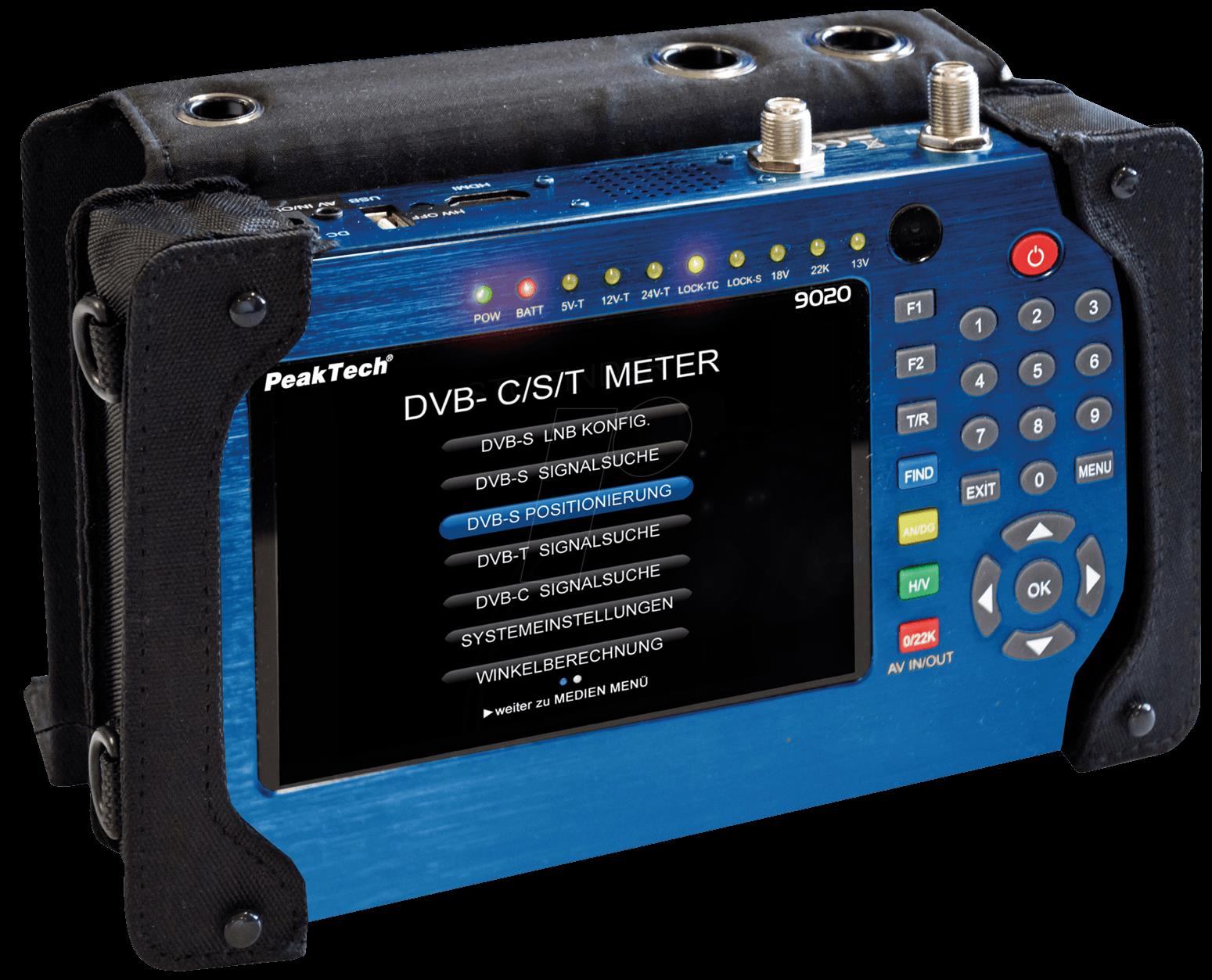 Купить PEAKTECH 9020 - Signalpegelmessgerät, DVB-S, DVB-S2, DVB-T, DVB-T2, DVB-C (P 9020) в магазине wardena.ru