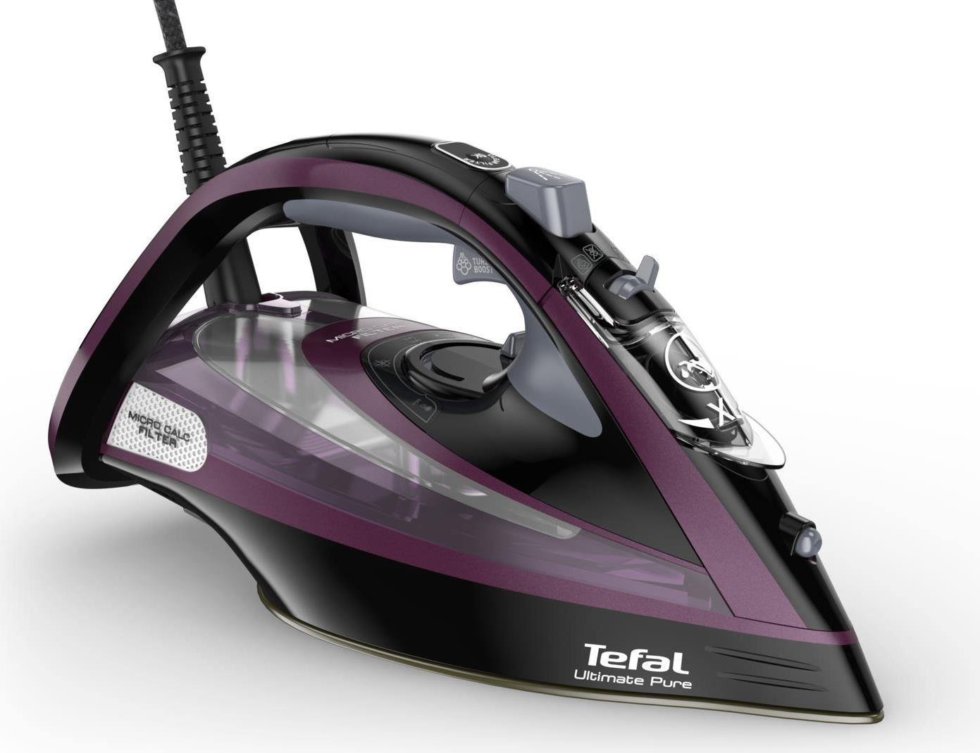 Купить Tefal Ultimate Pure FV9835 Bügeleisen Trocken- & Dampfbügeleisen Durilium Selbstreinigende Grundplatte 3000 W Violett (FV9835E0) в магазине wardena.ru