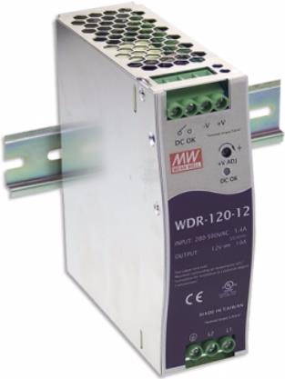 Купить MEAN WELL WDR-120-48 - 120 W - 180 - 550 V - 1,5% - 47 - 63 Hz - 0.7A/400VAC - 1.2A/230VAC - 50 ms (WDR-120-48) в магазине wardena.ru