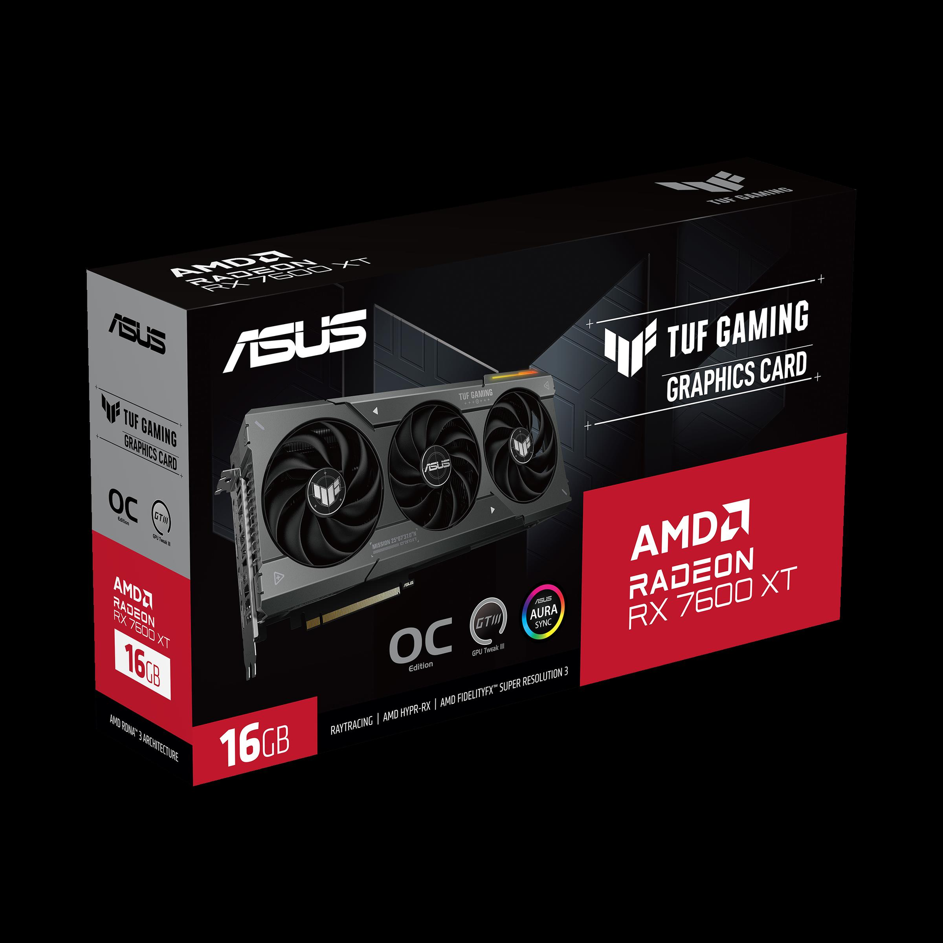 Купить ASUS TUF Gaming TUF-RX7600XT-O16G-GAMING AMD Radeon RX 7600 XT 16 GB GDDR6 (90YV0K20-M0NA00) в магазине wardena.ru