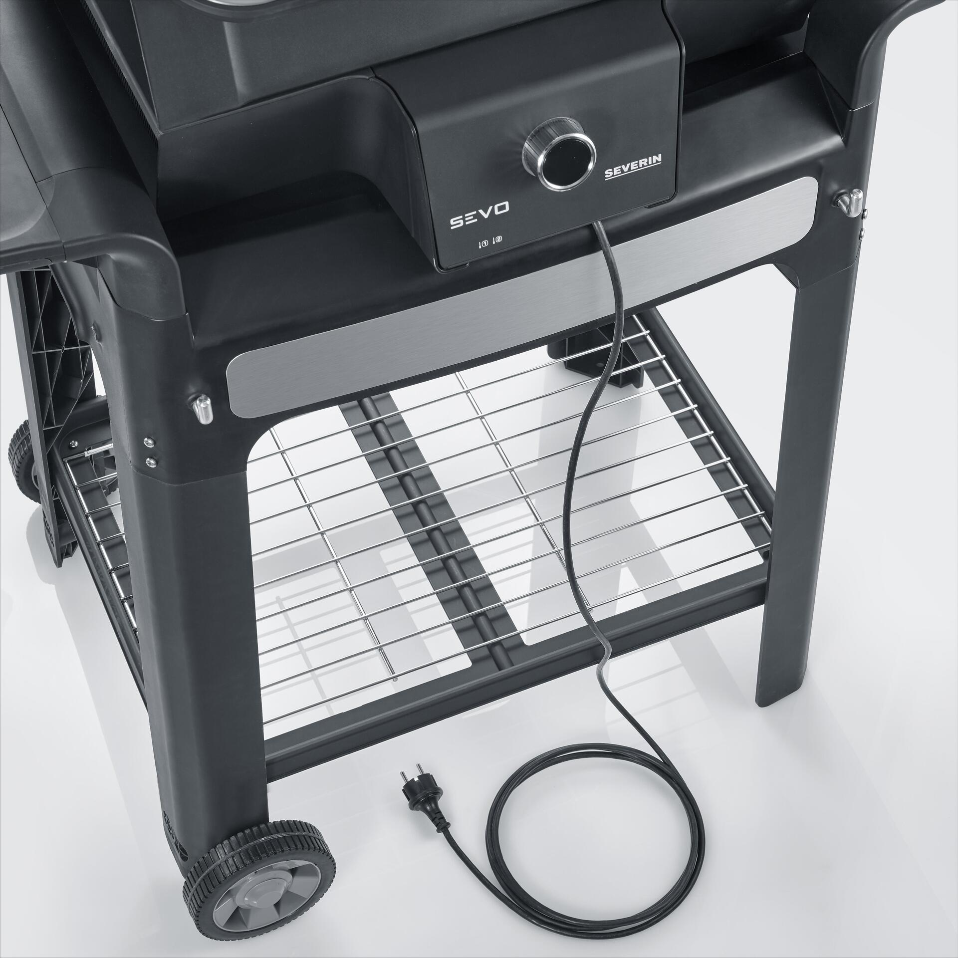 Купить Severin PG 8139 Grill Wagen Elektro Schwarz - Edelstahl 3000 W (PG8139) в магазине wardena.ru